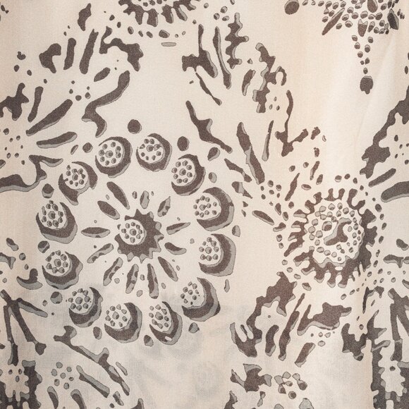 Brunello Cucinelli SS/20 Cream Printed Silk Tiered Mini Dress - Picture 7 of 14